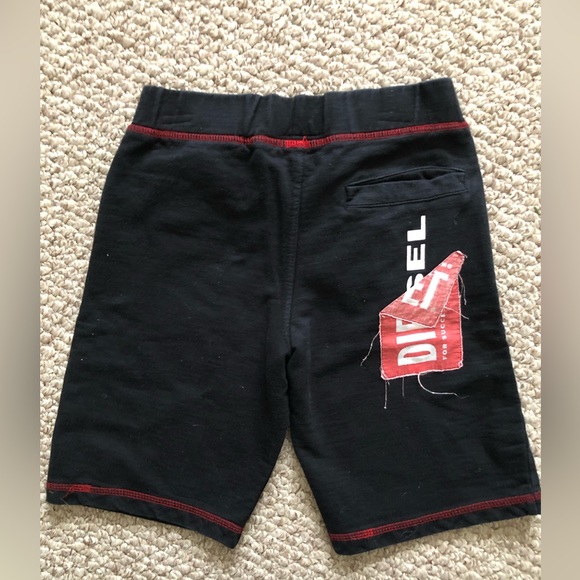 Diesel boy’s cotton black shorts size 7 - Picture 2 of 6